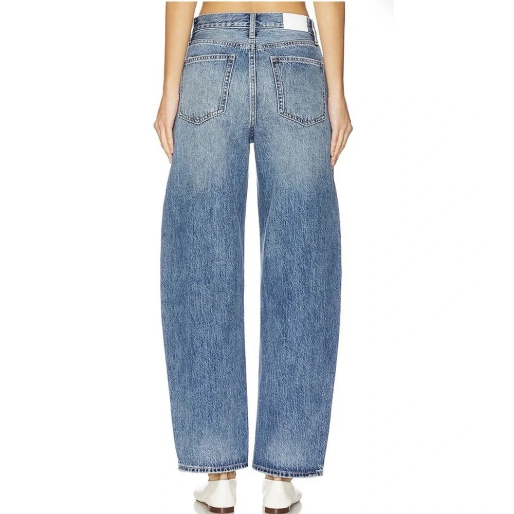 Pistola Wes High Rise Barrel Tapered Jeans Size 25 Light Wash Style P00016820RL - Picture 2 of 7